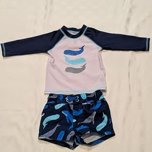 Boy 3-6 month whale swimsuit